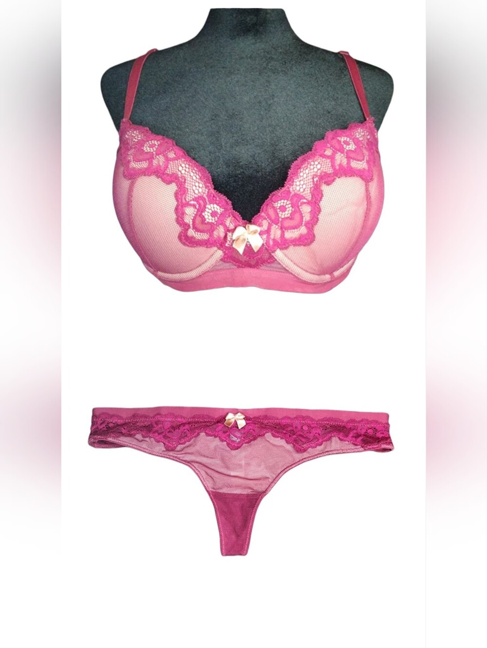 Adore Me Panty & Bra Set, Womens 32DD/Medium